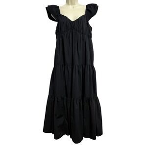 Abercrombie & Fitch Dress Womens Large Tiered Ruffle Maxi Sleeveless Summer